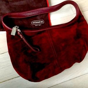 Coach purse burgundy red leather